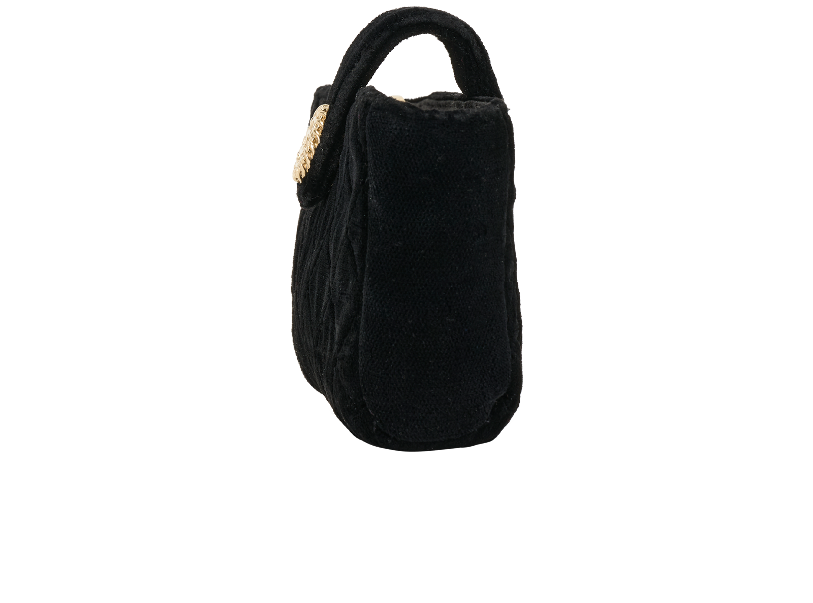 Vintage Purse Pouch, &pound;350, Accessories, Black, Velvet, Bottom view